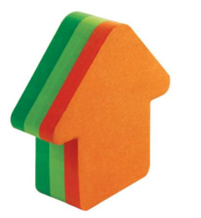 Post-it Notes 70 x 70mm Arrow Neon Orange and Green